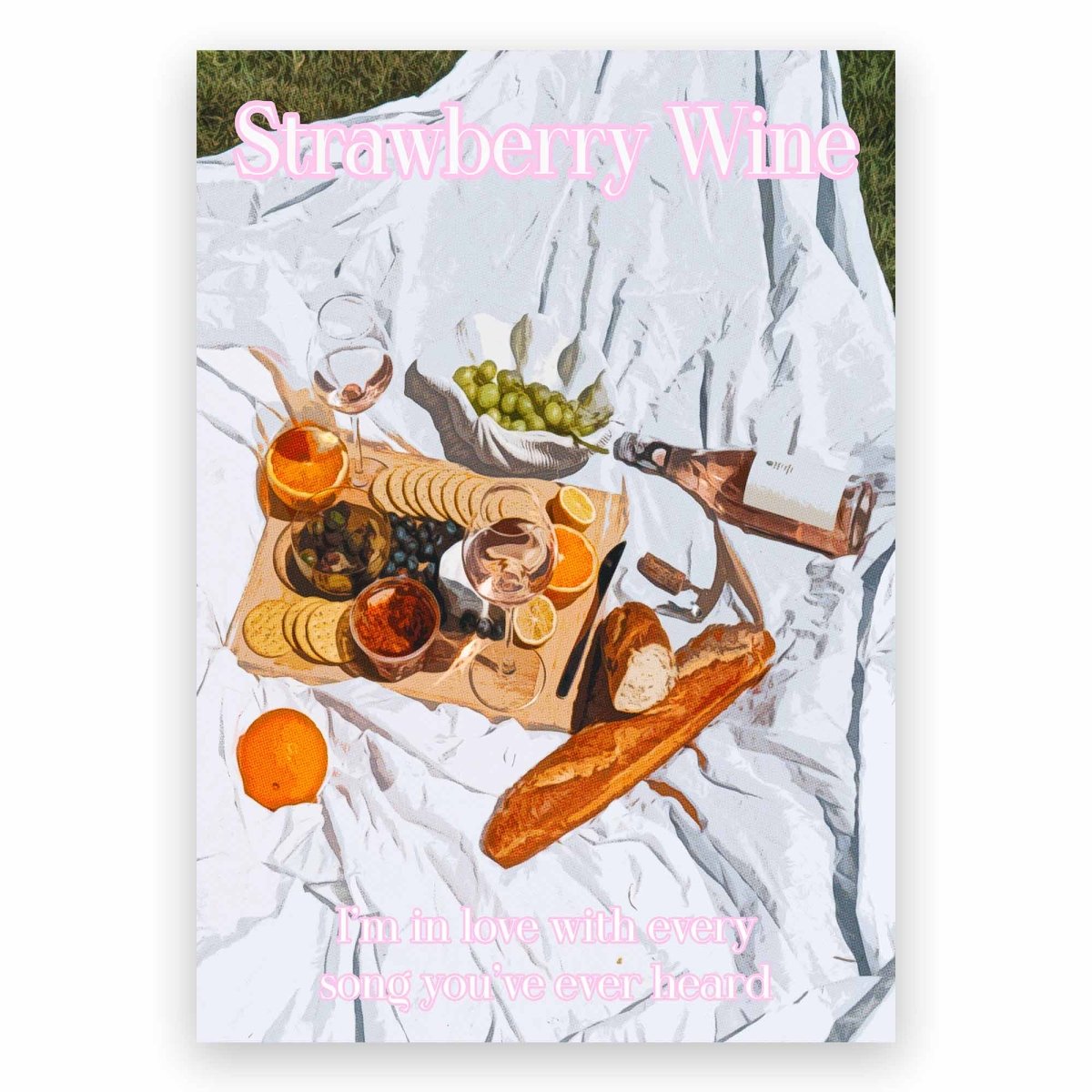 Strawberry Wine Poster - ReeseFaithDesigns