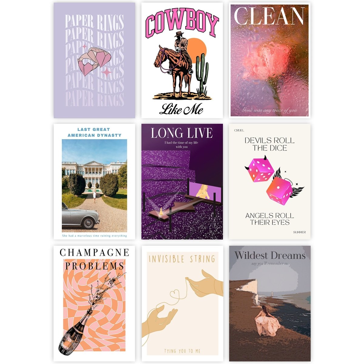 Taylor Swift Inspired Poster Pack Bestseller V2 - ReeseFaithDesigns