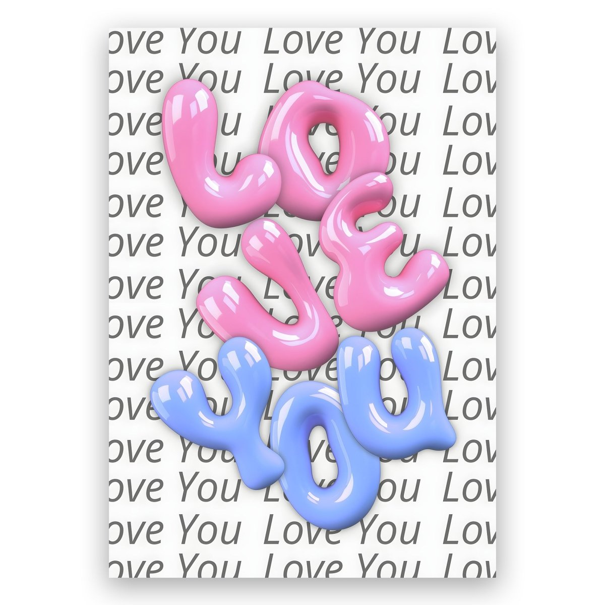 Y2K Love You Poster - ReeseFaithDesigns